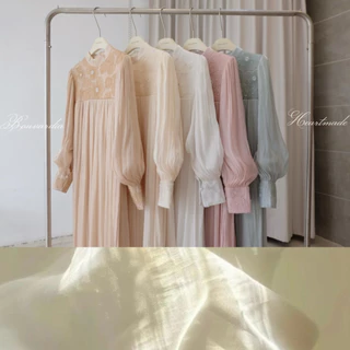 Heartmade-Bouvarlia dress✨(เดรสยาวผ้าชิมเมอร์แต่งลูกไม้ดอกมุขพร้อมฮิญาบ)
