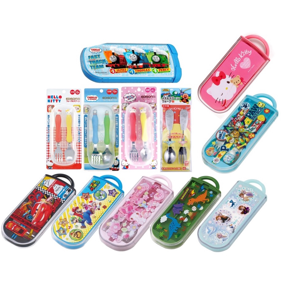ช้อน ส้อม ตะเกียบ สำหรับเด็ก ลาย Kitty Thomas Cars22 Frozen Sanrio Mario อันปันแมน Paw Patrol ปิกาจู เอลซ่า ไดโนเสาร์ ราคา ถูกที่สุด ดีลบีเคเค รูปภาพหลัก