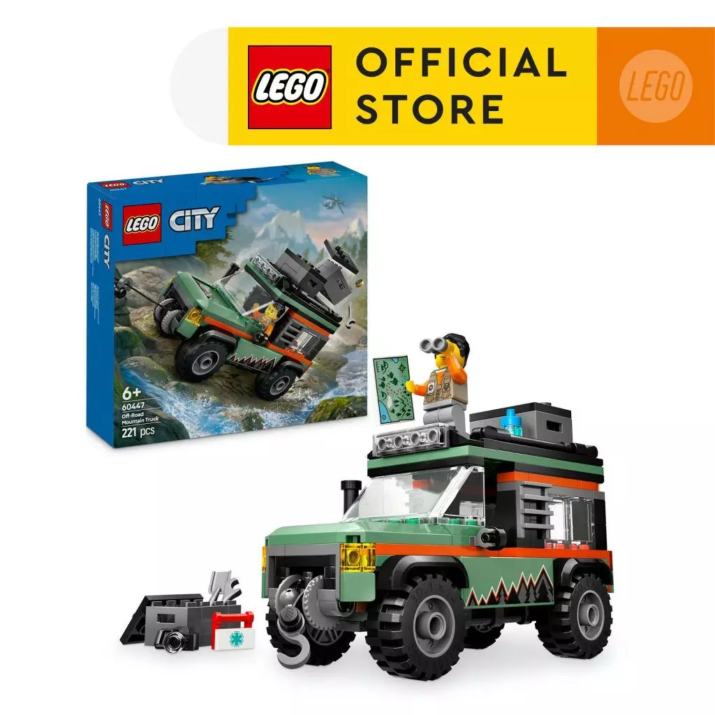 LEGO City 60447 Off-Road 4x4 Mountain Truck (221pcs.), Building Blocks, Kids Toy