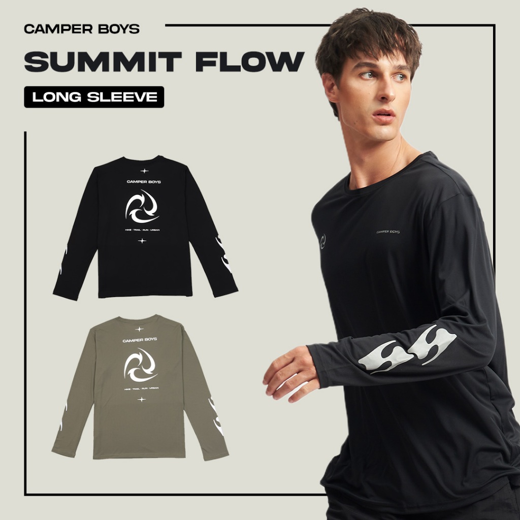 Summit Flow (Long Sleeve) เสื้อยืดแขนยาว เนื้อผ้าเบาและแห้งไวมาก ป้องกัน UV ใส่เดินป่า วิ่งเทรล