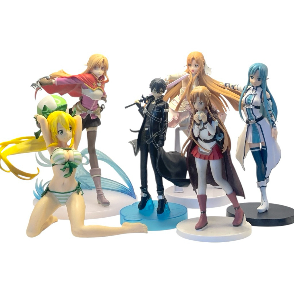 Authentic Sword Art Online Figure Set - Kirito, Asuna & Leafa (Second Hand)