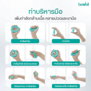 [โปรฯ for work at home!] Bewell เซ็ตยางยืดออกกำลังกาย+Hand gripper ป้องกันนิ้วล็อค สำหรับออกกำลังกายที่บ้าน
