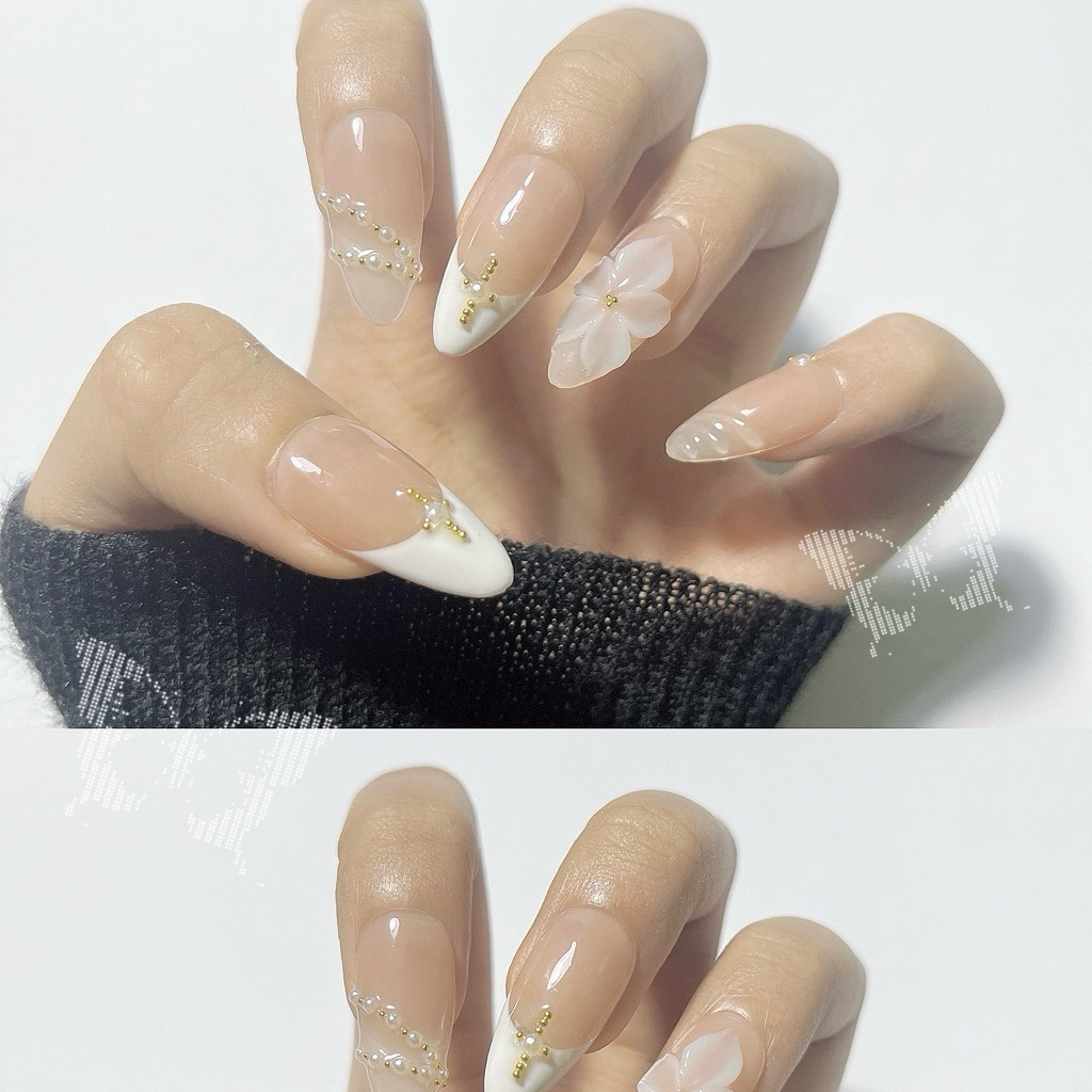 Sacred pearl - press on nails