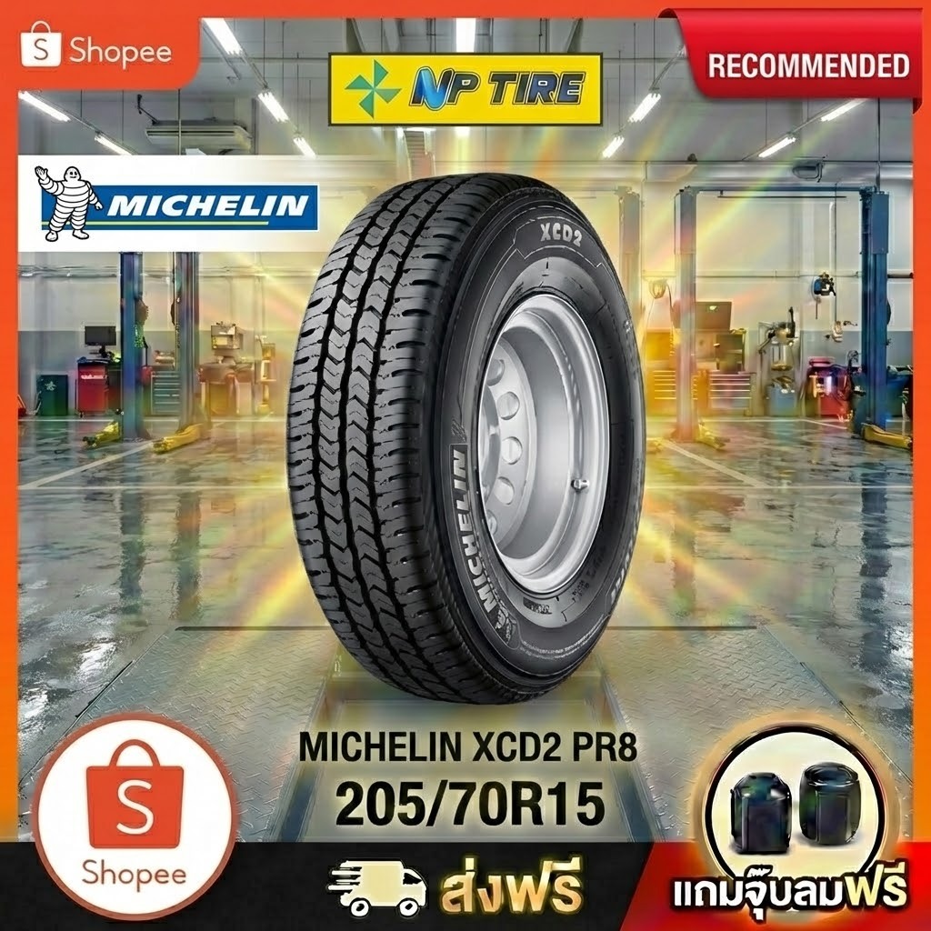 ยาง 205/70R15 MICHELIN XCD2 PR8  ราคาต่อเส้น  ปี 2025