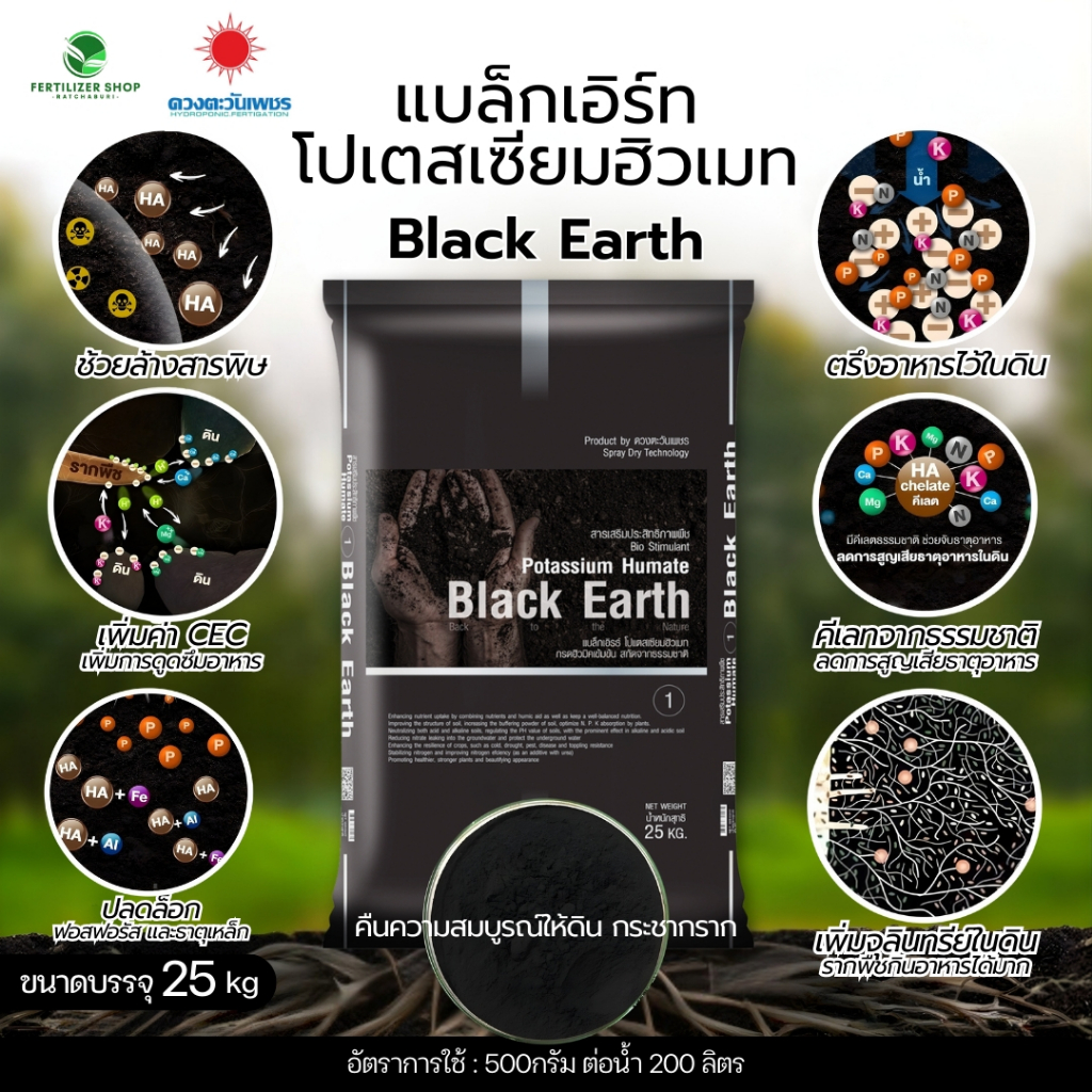 แบล็กเอิร์ท ยกกระสอบ (ขนาด 25kg) ดวงตะวันเพชร