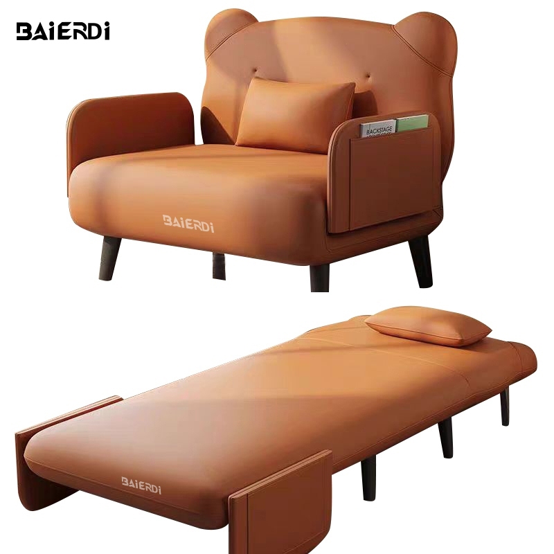 BAIERDI MALL ซฟาเบด เตียงพับอเนกประสงค์ ห้องนั่งเล่นเดี่ยว อพาร์ทเมนต์ขนาดเล็ก เก้าอี้โซฟาเป็นที่นิยมในโซเชียล ผ้าเทคนิค