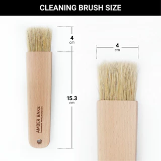แปรงปัดเตาอบ / เตาวาฟเฟิล ด้ามไม้แท้ ขนสัตว์แท้ | Cleaning Brush สำหรับร้านเบเกอรี่ คาเฟ่ ใช้งานมืออาชีพ