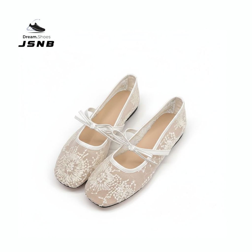 ส่งฟรี รองเท้าแมรี่เจน Mary Jane พร้อมส่ง รองเท้าผู้หญิง รองเท้าคัชชู สัมผัสนุ่ม ดีไซน์ลูกไม้ใส่สบาย สไตล์ลูกคุณ [LN893]