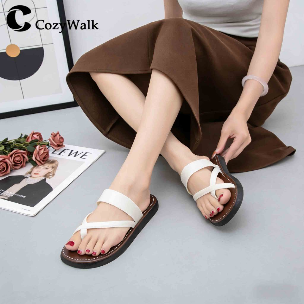 CozyWalk รองเท้าแตะ รองเท้าแฟชั่นแบบสวม สายคาด มี2 สี ให้เลือก🔥พร้อมส่ง
