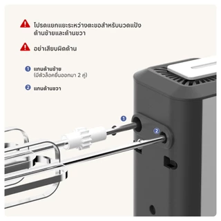 Simplus เครื่องผสมมัลติฟังก์ชั่นไฟฟ้า 2-in-1 Stand & Handheld Mixer ครีมวิปปิ้งครีมและแป้งเครื่องปั่นในครัว HMJH003