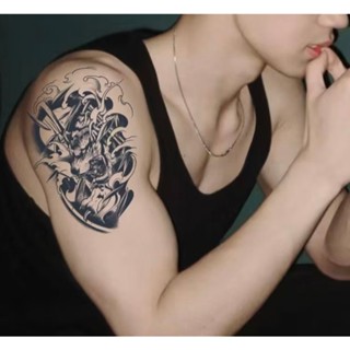 COD ส่งจากไทย⚡สติ๊กเกอร์แทททูสไตล์กั๋วเฉา ลายบทกวีจีน กันน้ำ…