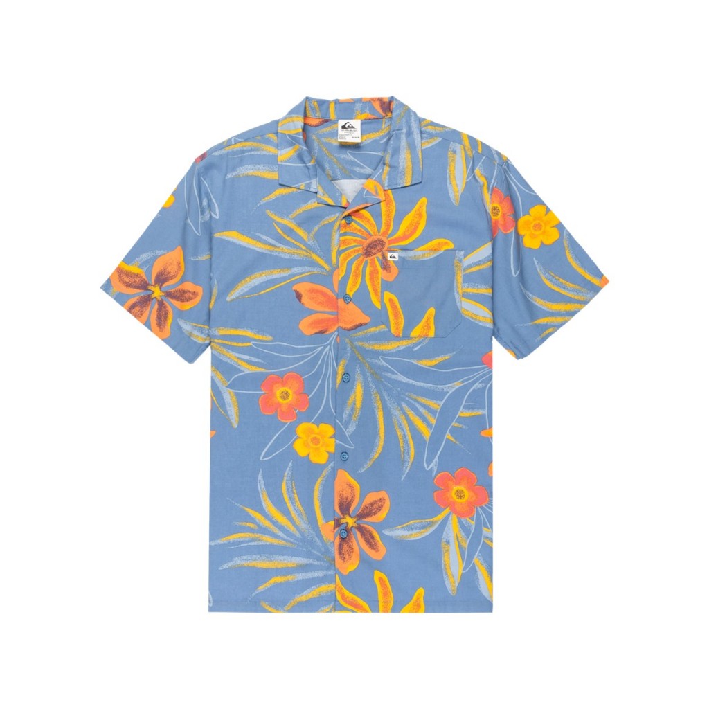 QUIKSILVER เสื้อเชิ้ตผู้ชาย Mens Beach Club Casual  Short Sleeve Shirt (BLQ7) 254 EQYWT04631-BLQ7