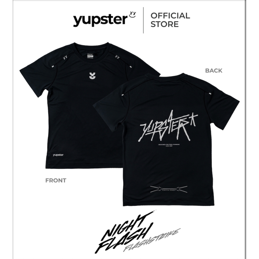 YUPSTER UNISEX RUNNING T-SHIRT - NIGHTFLASH COLLECTION เสื้อวิ่ง