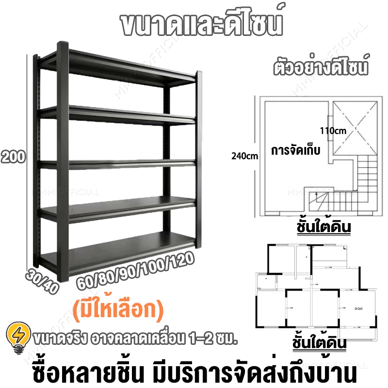 ชั้นวางของเหล็ก รับน้ำหนัก 100 - 150 ก.ก.ต่อแผ่นชั้น 3/4/5ชั้น รับประกันคุณภาพ ชั้นวางสินค้า ใช้โกดัง ชั้นเก็บอุป - รูปที่ 7