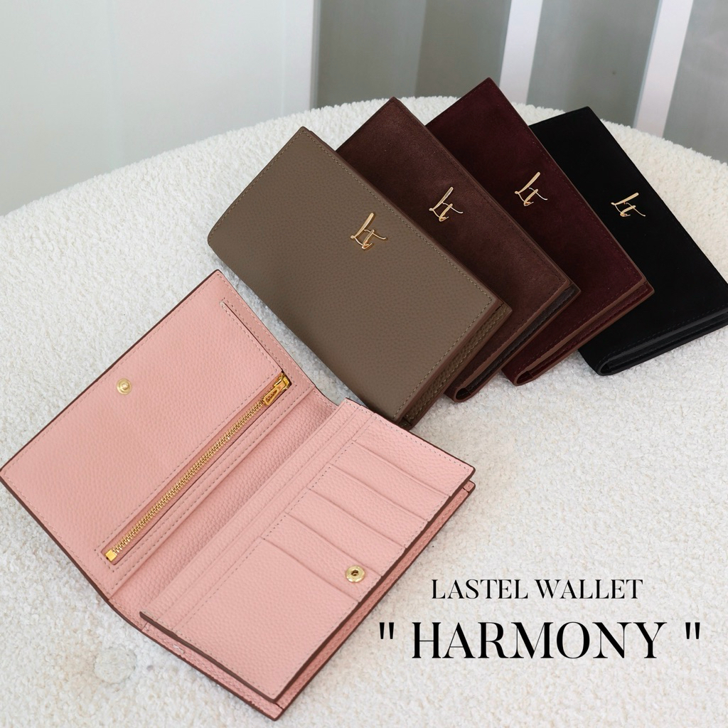 (หนังแท้) LASTEL - กระเป๋าตังค์หนังแท้รุ่น Harmony สวยหรูดูแกรมมากกก ใส่Promax เหรียญ บัตร แบงค์ได้ครบ✨