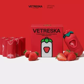 VETRESKA ถุงเก็บอึ กลิ่นสตอเบอร์รี่ Strawberry Pet Poop