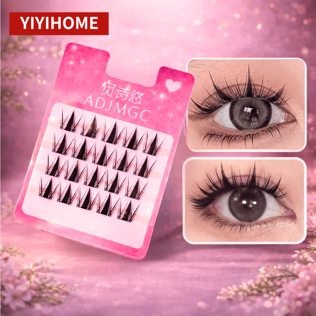 YIYIHOME ขนตาปลอม ขนตาปลอม 3D ขนตาปลอมคลัสเตอร์ คลัสเตอร์ขนตาปลอม ขนตาปลอมธรรมชาติ ขนตาปลอมหนา