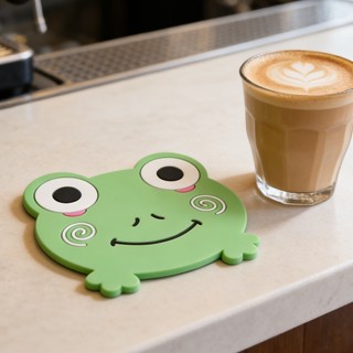 จานรองแก้วซิลิโคน แผ่นรองกันร้อน ลายการ์ตูนน่ารัก ใช้ง่าย ไม…