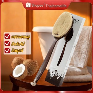 แปรงขัดหลัง 2in1 ด้ามยาว ขนหมูไหมมะพร้าว เปียกแห้งได้ ขัดนวด…