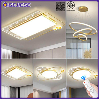 GEJIESE ไฟ 3 สี  สามารถปรับความสว่างได้ ไฟ led เพดาน สไตล์โม…