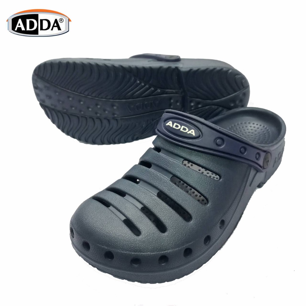 รองเท้าADDA รุ่น5303 รองเท้าเปิดส้นสีดำ กรม เทาขนาด 4-10
