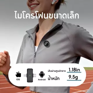 JQVITEK ไมค์คลิปใหม่ ชุดติดแม่เหล็ก ใช้ได้ทั้ง Lightning+Type-C กล่องชาร์จ+แสดงแบตฯ ลดเสียงรบกวน สำหรับไลฟ์/ถ่ายภาพ LM32