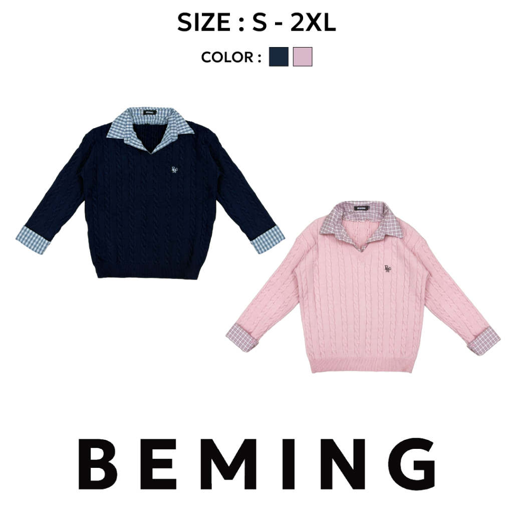 Bemingtop1123(S-2XL)-BMG Cable Knit Shirt  – ไหมพรมลายคลาสสิก ที่หยิบใส่ได้บ่อยในทุกวัน