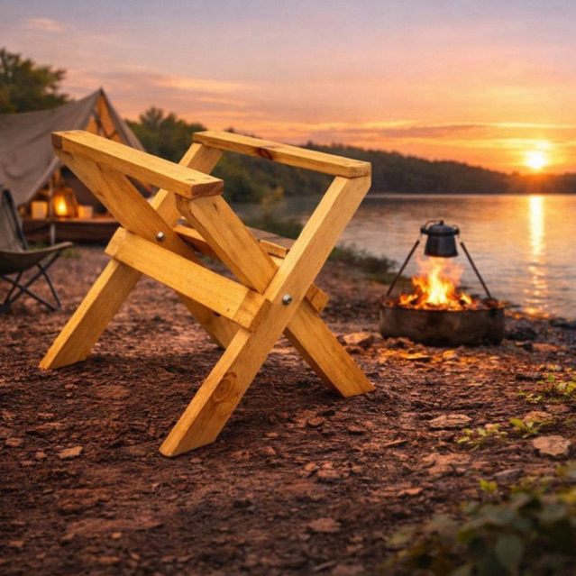 ขาตั้งกระติก,ขาตั้งกล่องแคมป์ปิ้ง ไม้สนนอก