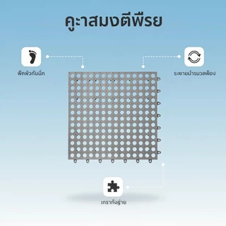 LUVHOME แผ่นกันลื่น PVC คุณภาพสูง ขนาด 30x30x1 ซม ไม่ลื่นง่าย เหมาะสำหรับห้องครัว และห้องน้ำ