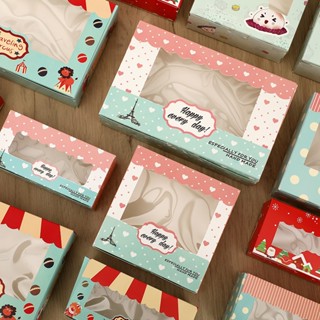 💞10ใบ💞กล่องหน้าต่างใส กล่องใส่คุกกี้ บราวนี่​ ทาร์ตสัปปะรด​ …