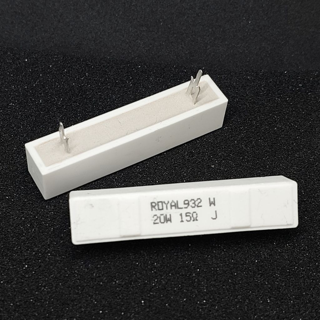 (  1 ตัว) R กระเบื้อง 10โอห์ม ,12 โอห์ม ,15โอห์ม,20โอห์ม  20 วัตต์ ตัวต้านทาน 10,12,15,20 Ohm 20W Re