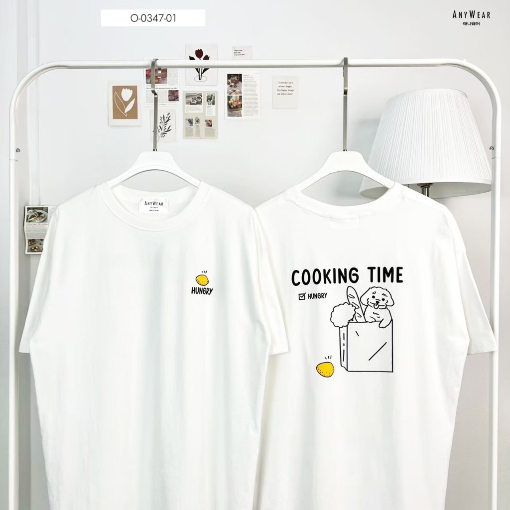 เสื้อยืด“ANYWEAR: Hungry” Cotton 100% Oversized Clothing