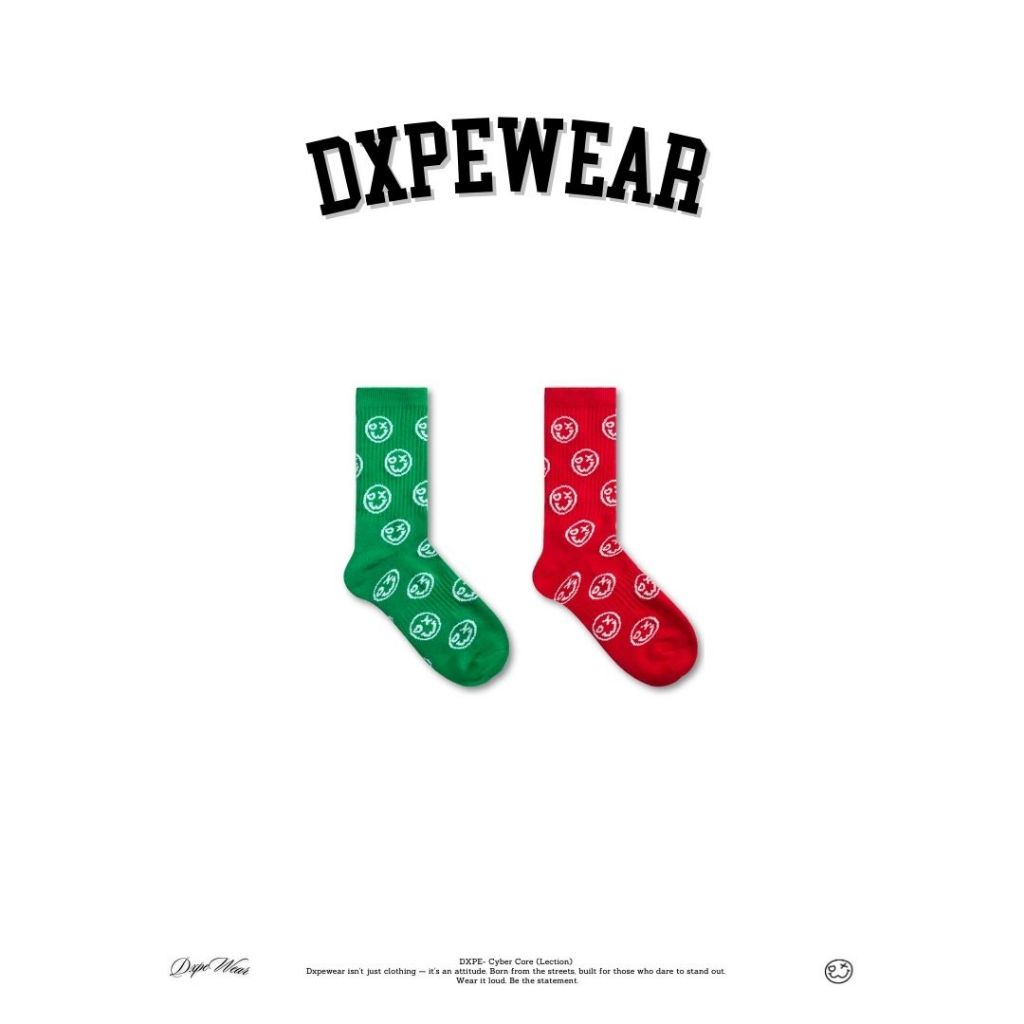 ถุงเท้าแนวสตรีท แฟชั่น DXPE - X'MAS Sock