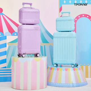 [1 แถม 1] Tpartner กระเป๋าเดินทาง รุ่น Melody Series มี 7 สี วัสดุ PC+ABS ขนาด 14+20/14+24/14+29 นิ้ว สีพาสเทล สุดน่ารัก