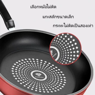 กระทะแบน เทฟล่อน ไม่ติดกระทะ 24/26/28/30ซม กระทะ ใช้กับเตาแม่เหล็ก และเตาทุกประเภท