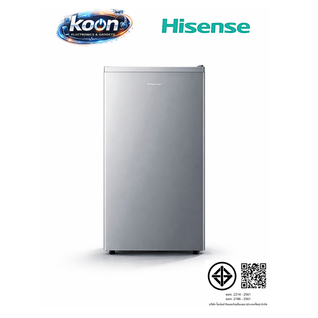 Hisense ตู้เย็น 1 ประตู 3.4 Q/96 ลิตร รุ่น RR121D4TGN