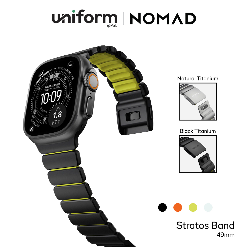 NOMAD สายนาฬิกา Stratos Band FKM ขนาด 49mm ใช้สำหรับ Apple Watch