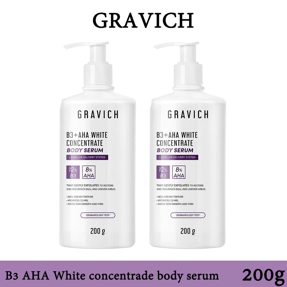 【ซื้อ 1 รับ 1】Gravich B3+ AHA White Concentrate Body Serum 200 g