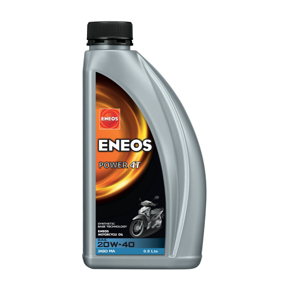 ENEOS POWER 4T ฝาดำ 20W-40 เอเนออส พาวเวอร์ 4T 20W40 น้ำมันเครื่องรถจักรยานยนต์ 0.8L 0.8 ลิตร Jaso M