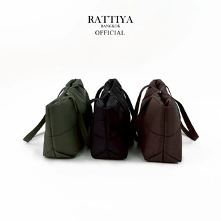 [RATTIYA BANGKOK] Luxury Puffer Tote/ 3 colors กระเป๋านุ่มนิ่ม น้ำหนักเบา กระเป๋าผ้ากันน้ำ ฟินนาเร่ ทรงสวย สะพายไหล่