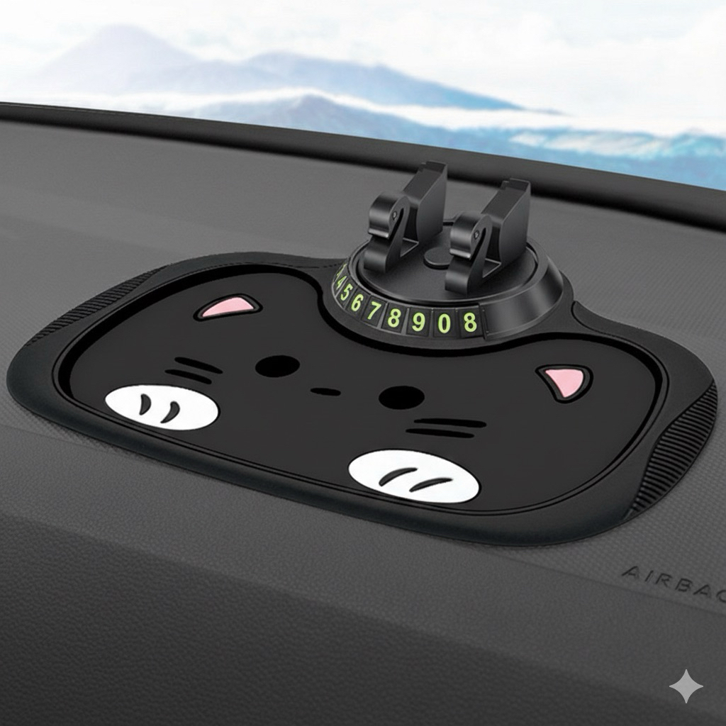 ที่วางโทรศัพท์ในรถยนต์ แผ่นแดชบอร์ดวางโทรศัพท์ในรถยนต์ ที่วางโทรศัพท์มือถือ 3In1 กันลื่น - 6