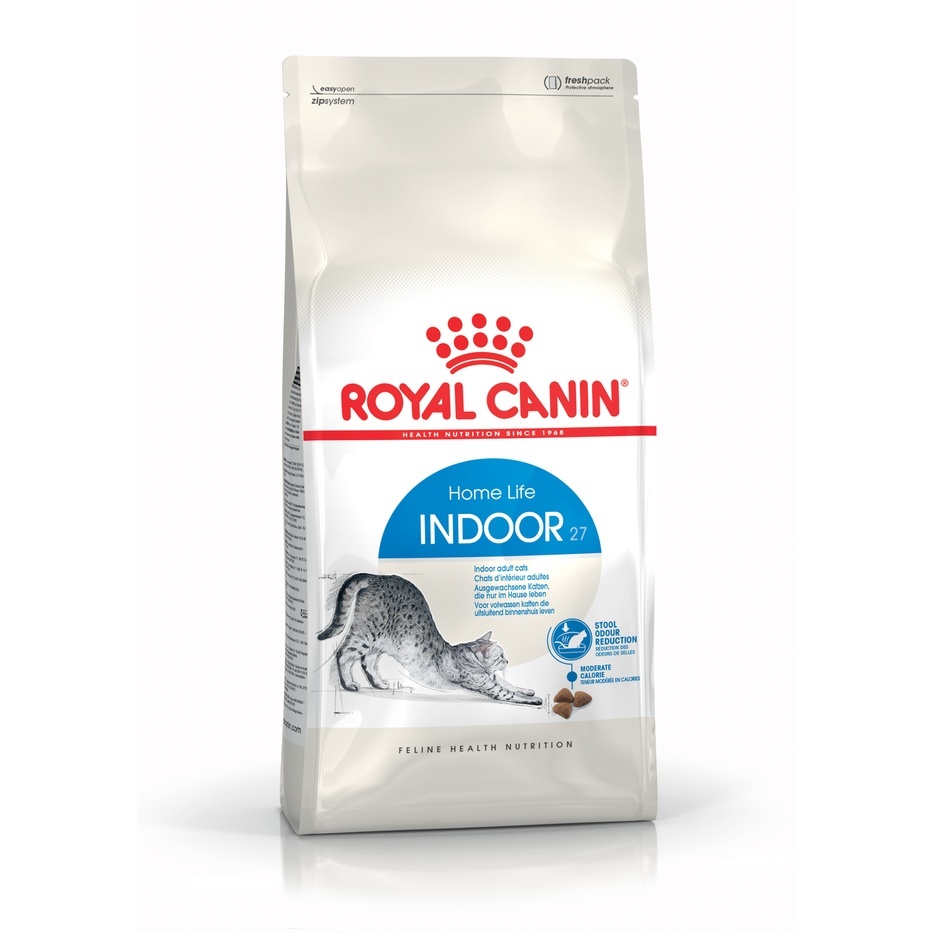 Royal canin cat Indoor27 4kg สำหรับแมวโตเลี้ยงในบ้าน ขนาด4กก.Exp:03/2027