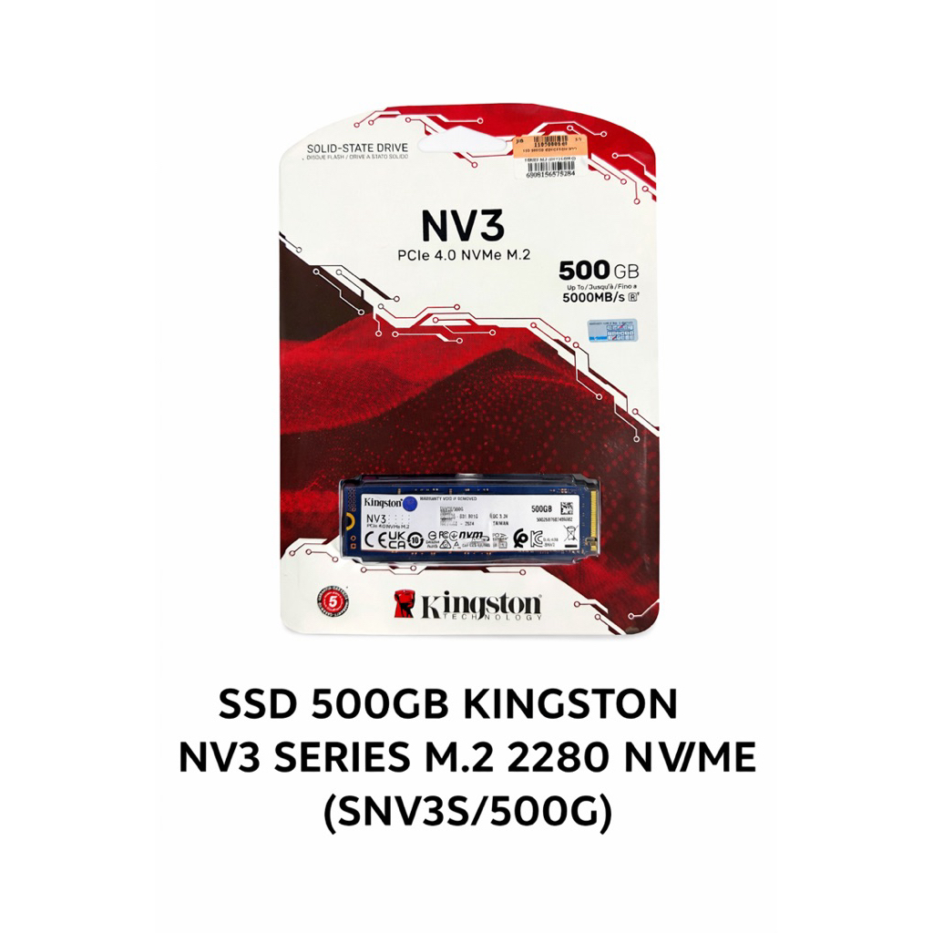 SSD 500GB KINGSTON NV3 SERIES M.2 2280 NVME (SNV3S/500G)