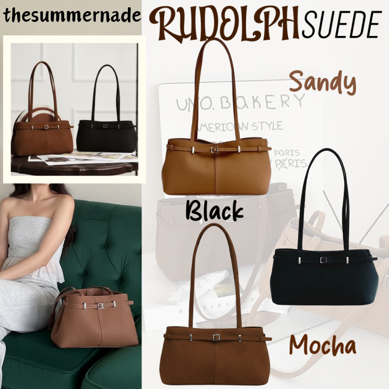 Thesummernade_Bag Rudolph กระเป๋าสะพายข้างหนัง ผ้าคุณภาพสูง Suede shoulder bag