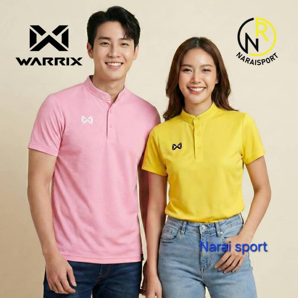 WARRIX  เสื้อโปโลคอจีน WA-3329  ของแท้100% เสื้อกีฬา  เสื้อสีดำ