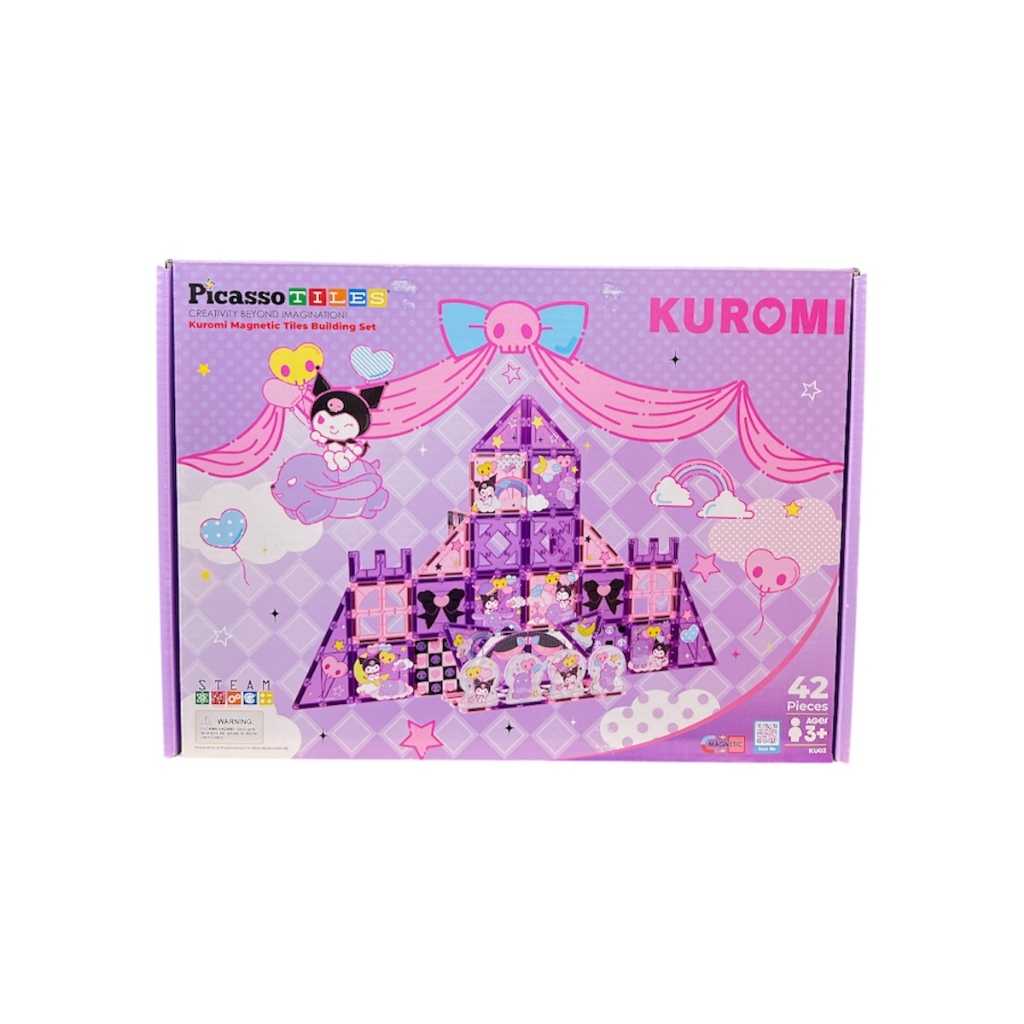 Picasso Tiles 42 Pc Kuromi Magnetic Tiles Building Set