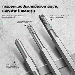 4ชิ้น ดอกสกัดปากแบน ดอกสกัดปากแหลม ดอกสกัดปากซ้อน แกน SDS Plus ดอกสกัดโรตารี่ ดอกสกัดเจาะปูน ดอกสกัดเจาะคอนกรีต ดอกสกัด