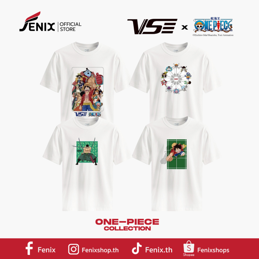 เสื้อยืดแบดมินตัน  VS x ONE PIECE Series UNI T-Shirt (ลิขสิทธิ์แท้💯%)