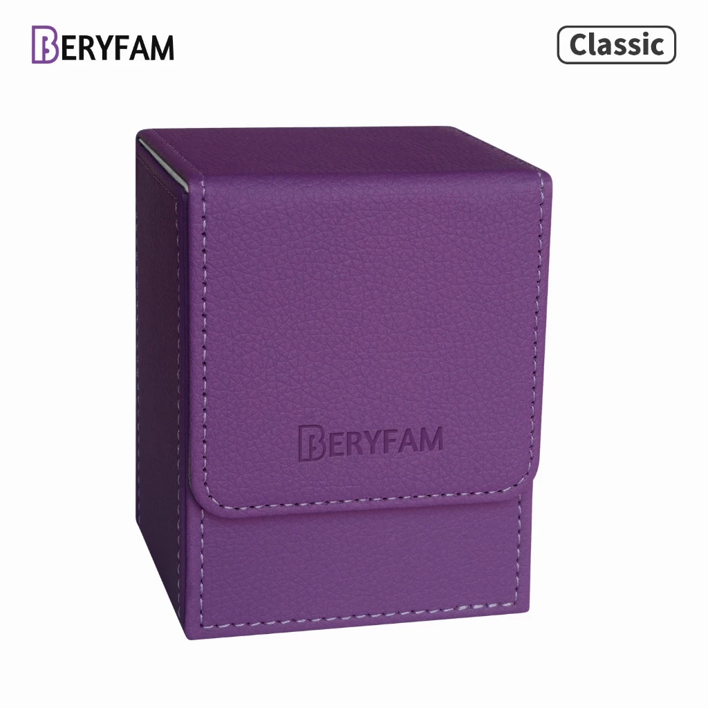 BERYFAM กล่อง DECK ใส่การ์ด 100+ หนัง PU แรงแม่เหล็ก สะสมการ์ด Deck Box โปเกมอน ยูกิโอ Blueberry thumbnail 10