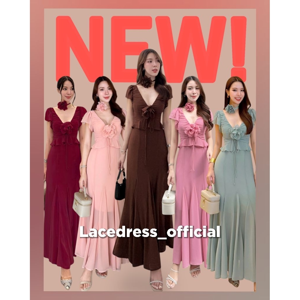 Nabi●แมกซี่เดรสยาวออกงานสวยหรู